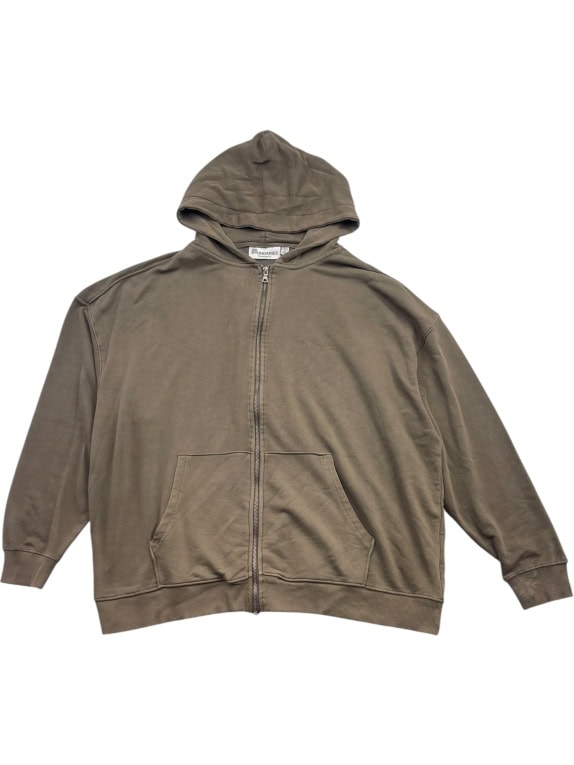 No Boundaries Ζακέτα Φούτερ με Κουκούλα Oversized Μπεζ Unisex XXL