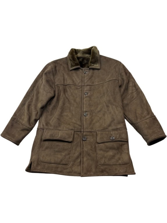 2002 ΠΑΛΤΟ SHEARLING VINTAGE ΚΑΦΕ ΑΝΤΡΙΚΟ PRE OWNED