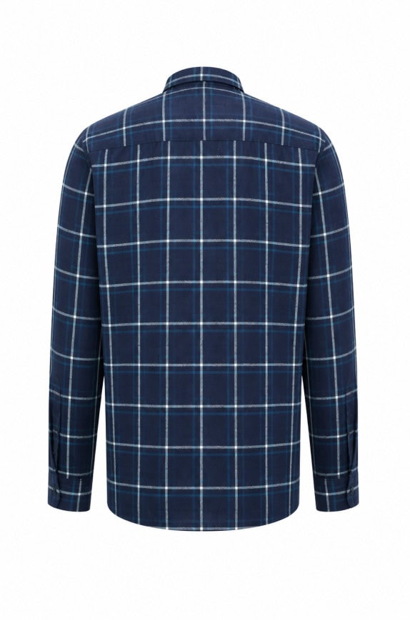 NODL CHECK SHIRT CLASSIC BLUE MENS PRE OWNED L