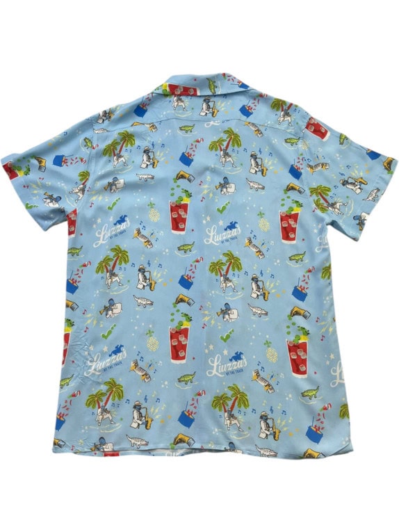 NOLA DAWG ΠΟΥΚΑΜΙΣΟ HAWAIIAN PRINT ΜΠΛΕ ΑΝΔΡΙΚΟ PRE OWNED M
