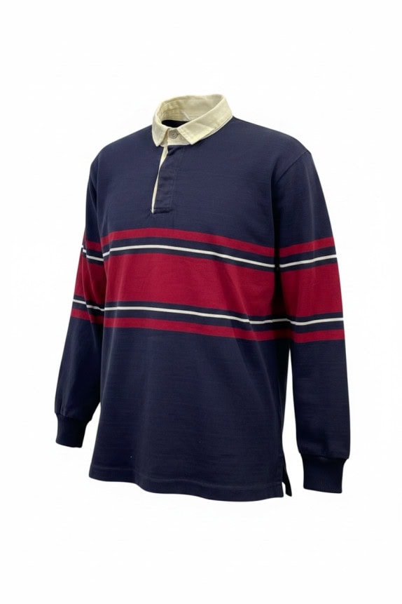 NOONE IMAGEWEAR RUGBY SHIRT RETRO NAVY MENS PRE OWNED S