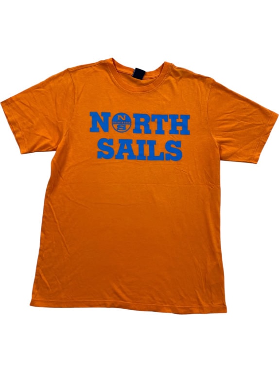 NORTH SAILS T-SHIRT REGULAR FIT LOGO ORANGE MENS M