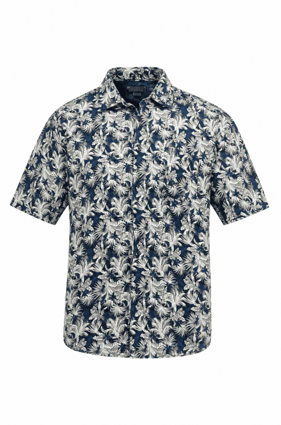 NORTHWEAST SHIRT HAWAIIAN FLORAL NAVY ΑΝΤΡΙΚΟ PRE OWNED L