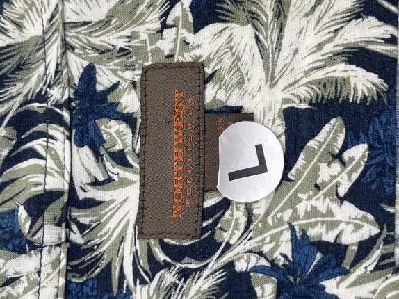 NORTHWEAST SHIRT HAWAIIAN FLORAL NAVY ΑΝΤΡΙΚΟ PRE OWNED L