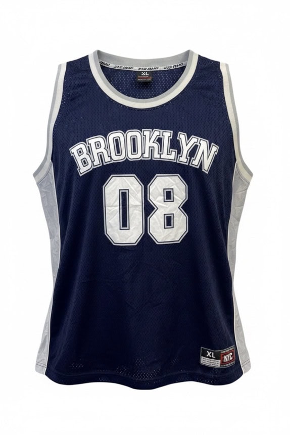NYC SPORTS BASKETBALL JERSEY SPORTSWEAR NAVY MEN PRE OWNED XL