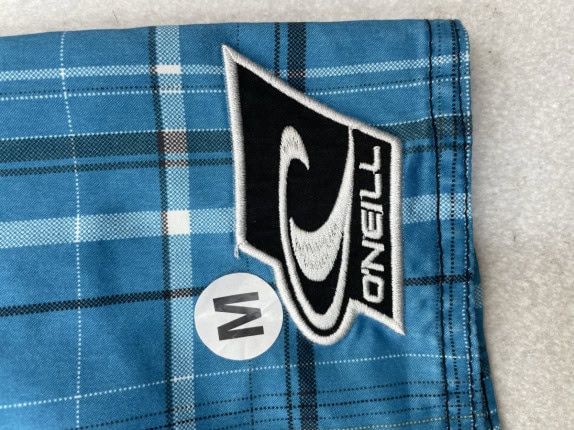 O NEILL CARGO SWIM SHORTS GRAFFITI BLU VERDE მამაკ? PRE OWNED M