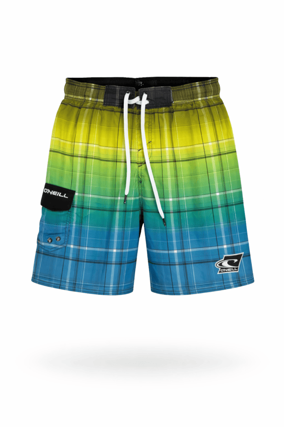 O NEILL CARGO SWIM SHORTS GRAFFITI BLUE GREEN MALE PRE OWNED M