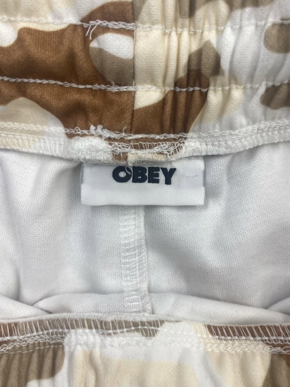 Obey Men’s Camo Sweatpants Beige Size L
