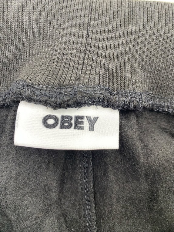 OBEY Φόρμα Παντελόνι Casual Με Λογότυπο Μαύρο Unisex XL