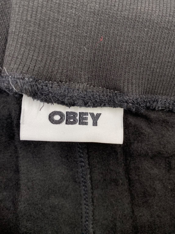 Obey Φόρμα Παντελόνι Μαύρη Basic Ανδρική XL