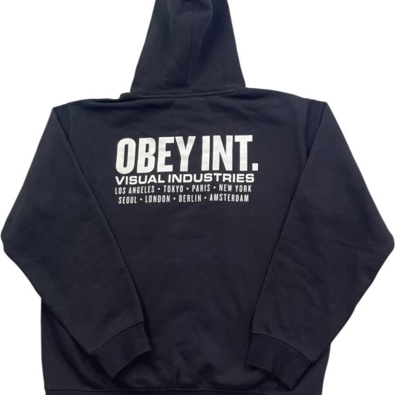 OBEY HOODIE STREETWEAR GRAPHIC ΜΑΥΡΟ ΑΝΤΡΙΚΟ PRE OWNED