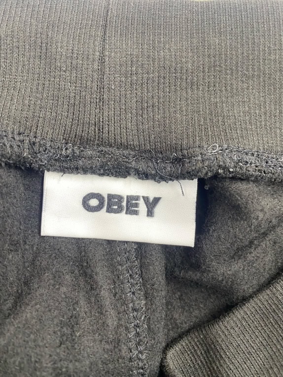 OBEY Sweatpants Basic Logo Black Men's L