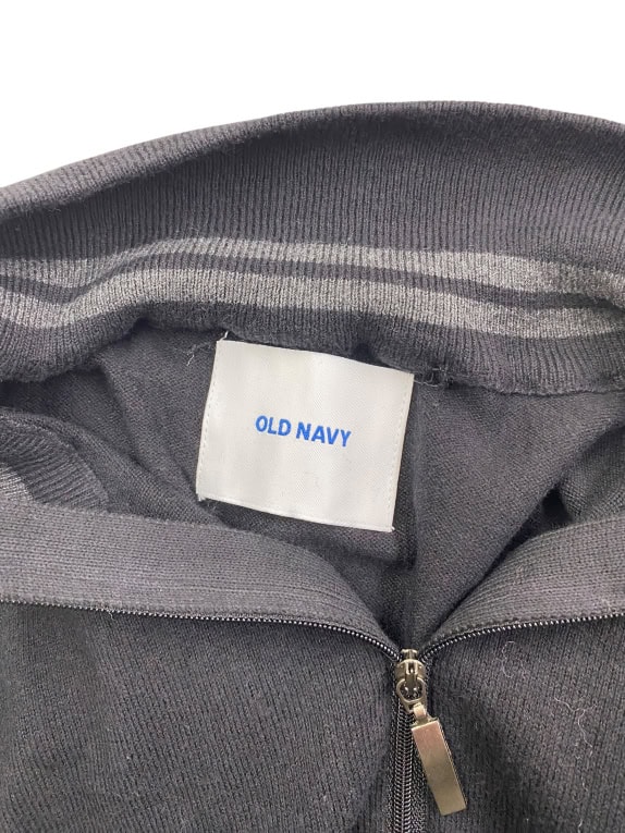 Old Navy Ανδρική Ζακέτα Φούτερ Μαύρη με Φερμουάρ XL