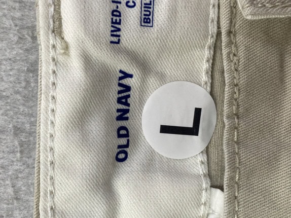 OLD NAVY CARGO SHORTS MINIMAL BEIGE UOMO PRE OWNED L