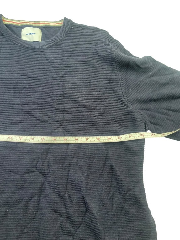 OLD NAVY MAGLIONE CREWNECK MINIMAL NAVY UOMO PRE OWNED L
