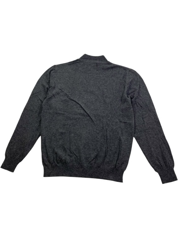 Old Navy Maglione lavorato a maglia grigio da uomo con mezza zip XXL