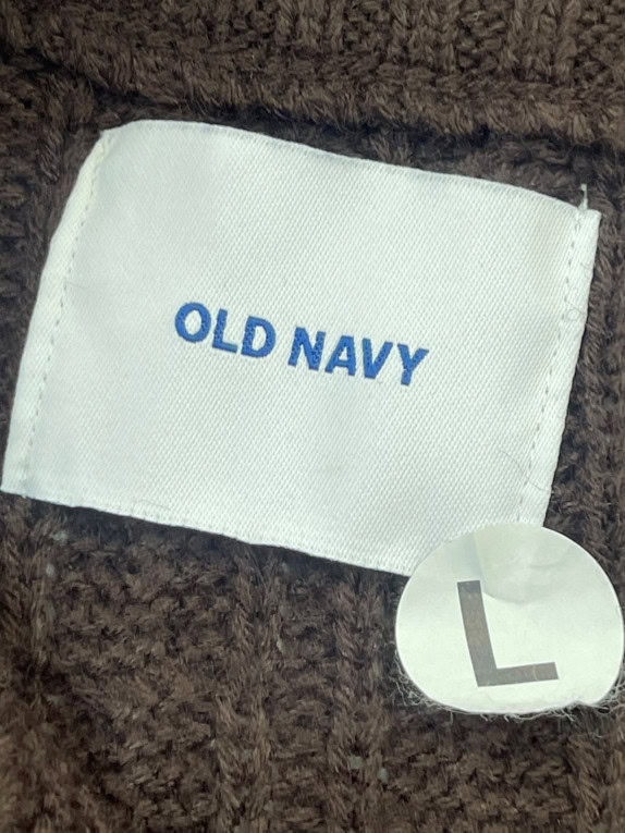 OLD NAVY HALF ZIP ΠΛΕΚΤΟ CLASSIC ΚΑΦΕ ΑΝΤΡΙΚΟ PRE OWNED L