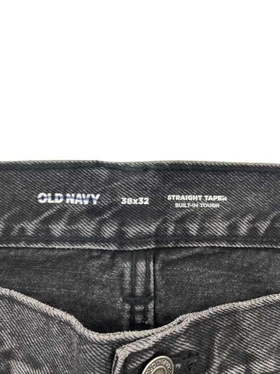 Old Navy Jeans Straight Taper Built-In Tough Μαύρο Ανδρικό W38/L32
