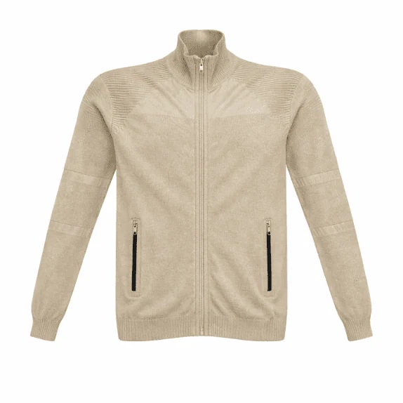 Old Navy Πλεκτή Ζακέτα Casual Full Zip Μπεζ Ανδρική XL