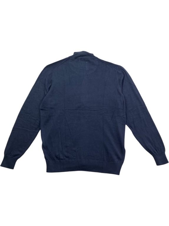 OLD NAVY Cardigan casual in maglia con cerniera blu da uomo XL