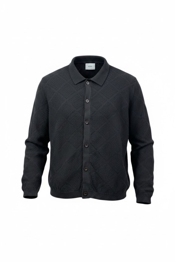 OLD NAVY CARDIGAN IN MAGLIA MINIMAL CHARCOAL UOMO PRE OWNED XL