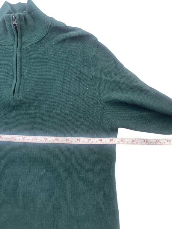 OLD NAVY ΠΛΕΚΤΟ HALF ZIP MINIMAL ΠΡΑΣΙΝΟ ΑΝΤΡΙΚΟ PRE OWNED M