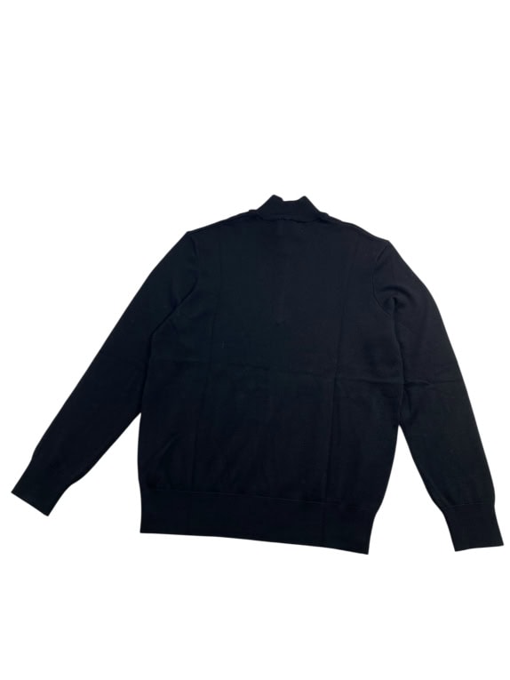 Old Navy Πλεκτό Μπλουζάκι Half Zip Casual Μαύρο Ανδρικό XL