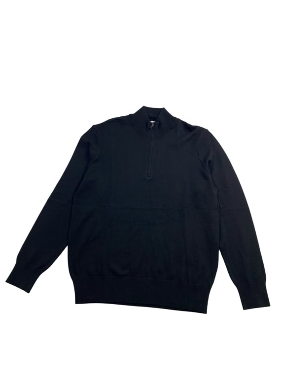 Old Navy Πλεκτό Μπλουζάκι Half Zip Casual Μαύρο Ανδρικό XL