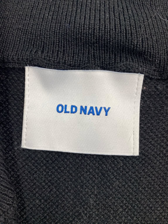 Old Navy Πλεκτό Μπλουζάκι Half Zip Casual Μαύρο Ανδρικό XL
