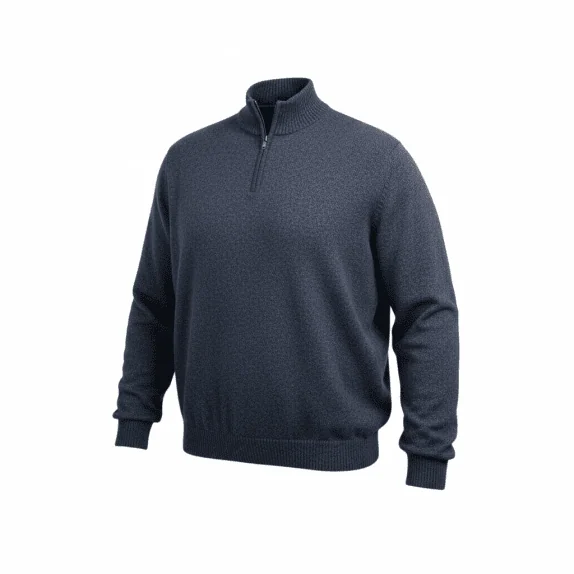 OLD NAVY Maglione lavorato a maglia casual con mezza zip tinta unita blu da uomo 3XL