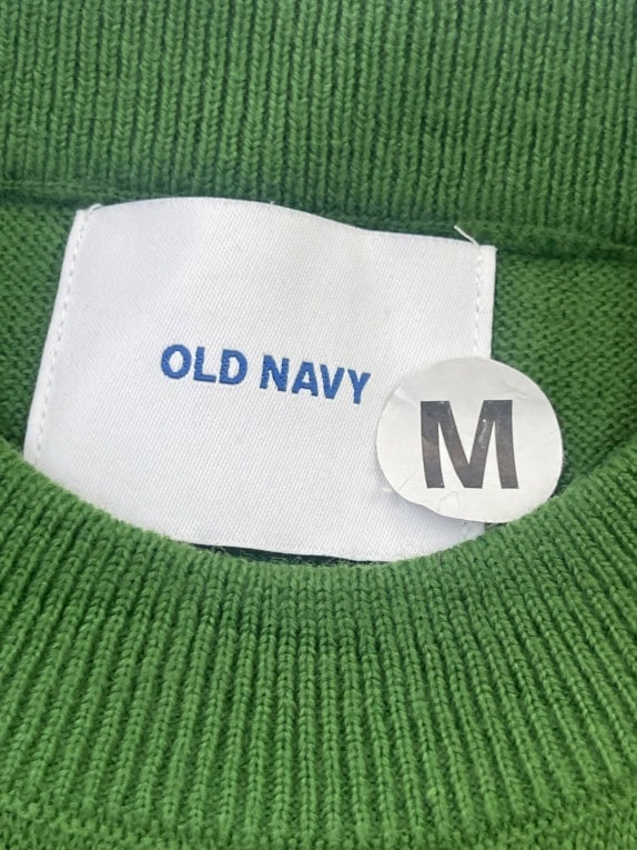 OLD NAVY ΠΛΕΚΤΟ ΠΟΥΛΟΒΕΡ MINIMAL ΠΡΑΣΙΝΟ ΑΝΤΡΙΚΟ PRE OWNED M