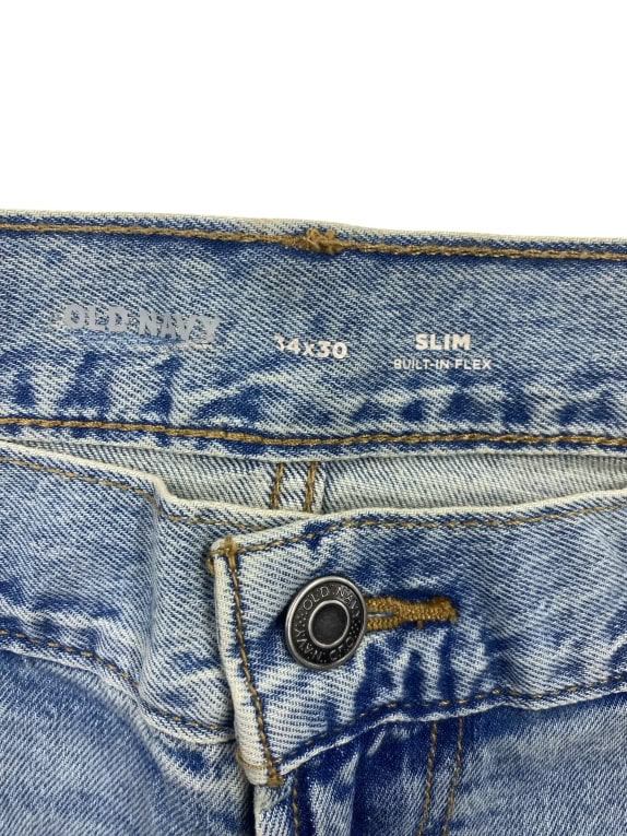 OLD NAVY Τζιν Παντελόνι Slim Built-In Flex Light Wash Μπλε Ανδρικό Μέγεθος 34x30 (XL)