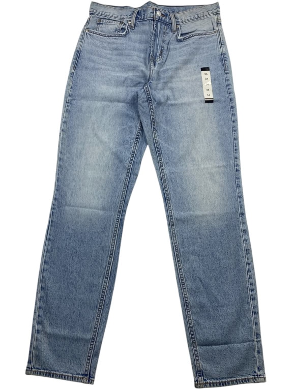 OLD NAVY Jeans vintage wash con logo stampato azzurro da uomo M