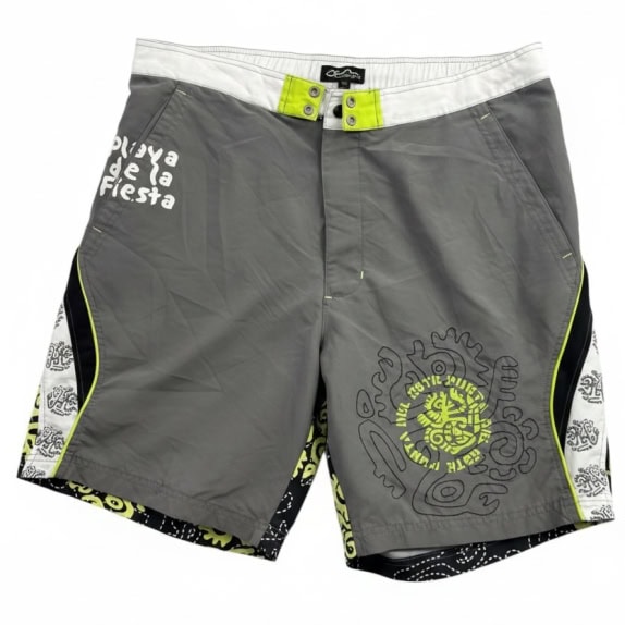 OLYMPIA SWIM SHORTS GRAPHIC GREY MEN PRE OWNED