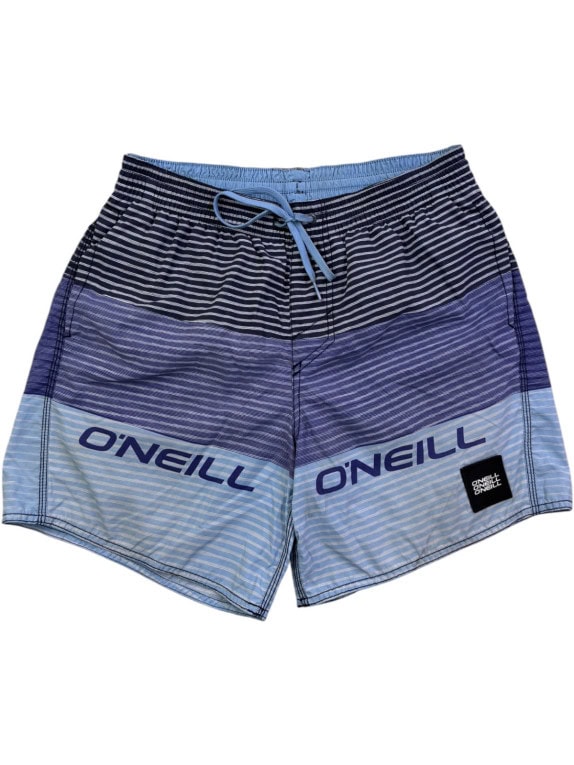 O\'NEILL SWIM SHORTS STRIPED BLUE MEN PRE OWNED M