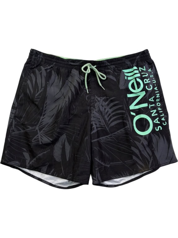 O\'NEILL SWIM SHORTS TROPICAL BLACK UNISEX PRE OWNED XXL