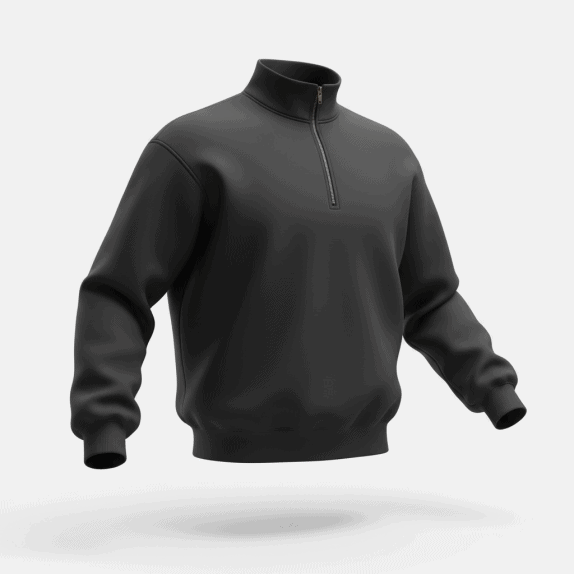 Only & Sons Felpa Polo Half-Zip CASUAL Nera da Uomo M