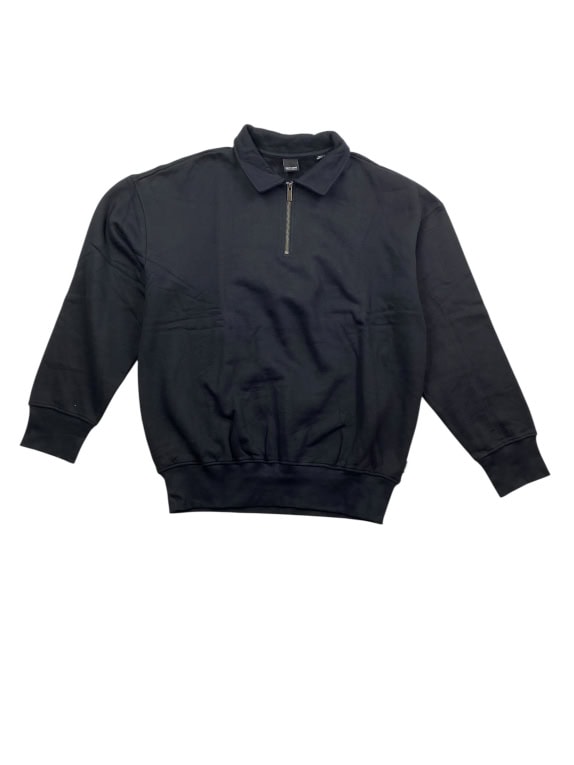 Only & Sons Polo Half-Zip Sweatshirt CASUAL Black Men’s M