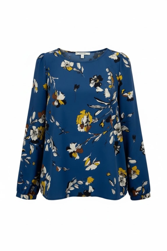 Operà Fashion Blusa da donna con stampa floreale blu da donna M