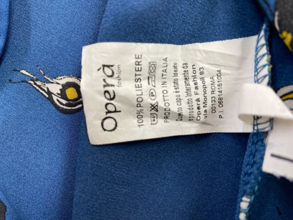 Operà Fashion Blusa da donna con stampa floreale blu da donna M