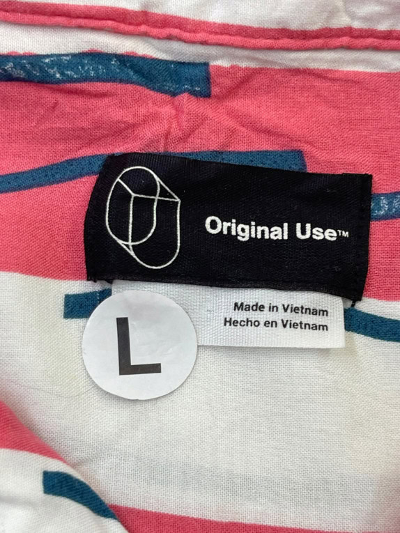 ORIGINAL USE CAMICIA RETRO MULTICOLORE UOMO PRE OWNED L