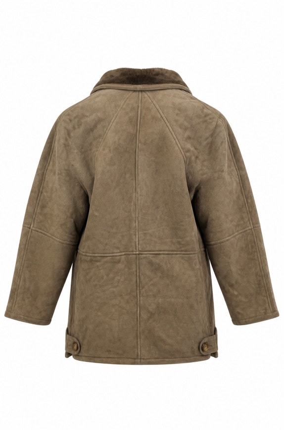 ORIGINALE SHEARLING ΜΠΟΥΦΑΝ ΜΠΕΖ ΑΝΤΡΙΚΟ PRE OWNED L