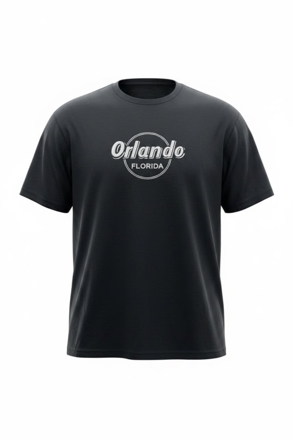 ORLANDO FLORIDA T-SHIRT LOGO BLACK UNISEX XL