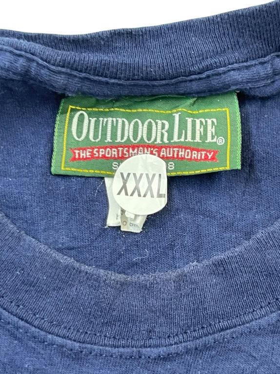 OUTDOOR LIFE 90s ΜΑΚΡΥΜΑΝΙΚΗ ΜΠΛΟΥΖΑ GRAPHIC NAVY ΑΝΤΡΙΚΟ PRE OWNED 3XL