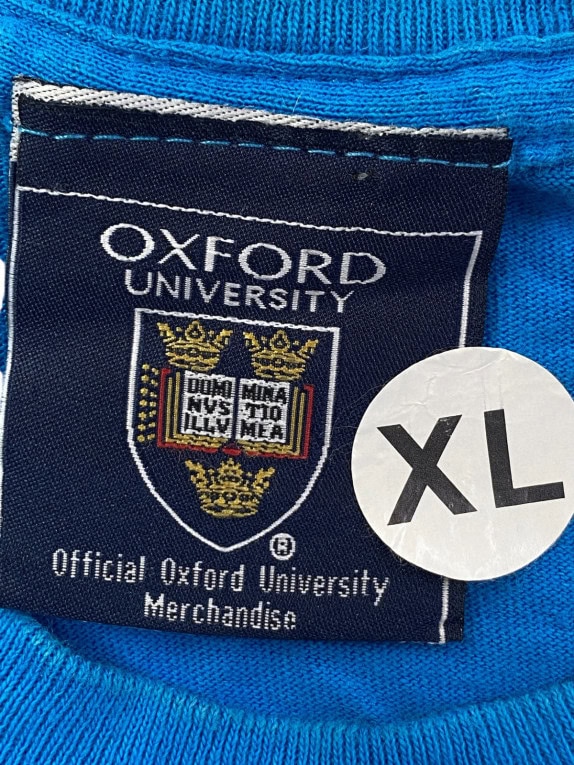 OXFORD UNIVERSITY T SHIRT COLLEGIATE ΜΠΛΕ UNISEX PRE OWNED XL