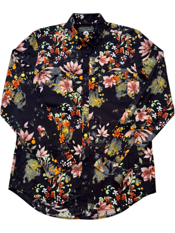 PAISLEY G RAY ΠΟΥΚΑΜΙΣΟ FLORAL ΜΑΥΡΟ ΓΥΝΑΙΚΕΙΟ PRE OWNED M