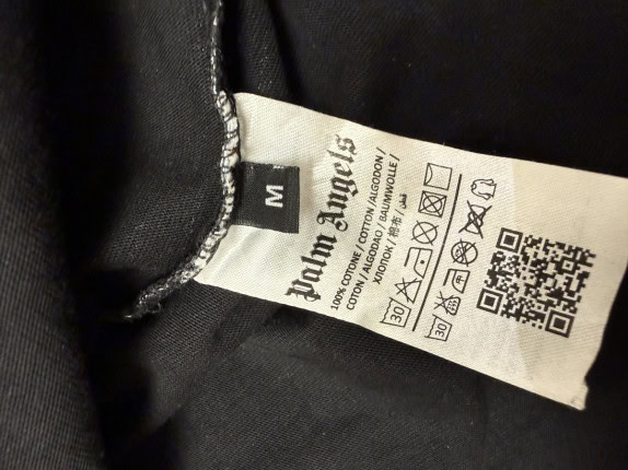 PALM ANGELS GRAPHIC TEE STREETWEAR BLACK MEN PRE OWNED M