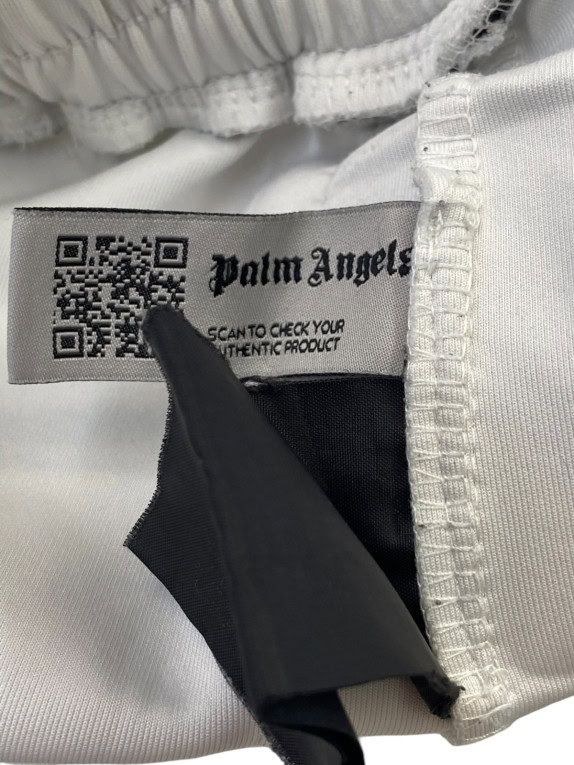 PALM ANGELS PANTALONI TRACK SPORTSWEAR OFF WHITE UNISEX PRE OWNED XS