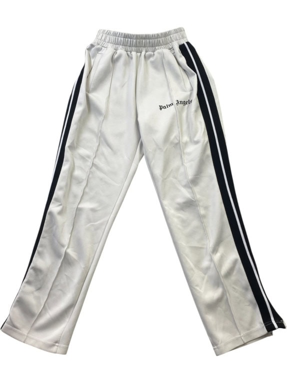 PALM ANGELS PANTALONI TRACK SPORTSWEAR OFF WHITE UNISEX PRE OWNED XS