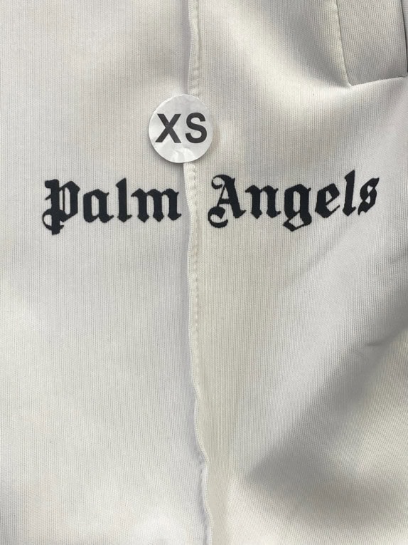 PALM ANGELS PANTALONI TRACK SPORTSWEAR OFF WHITE UNISEX PRE OWNED XS